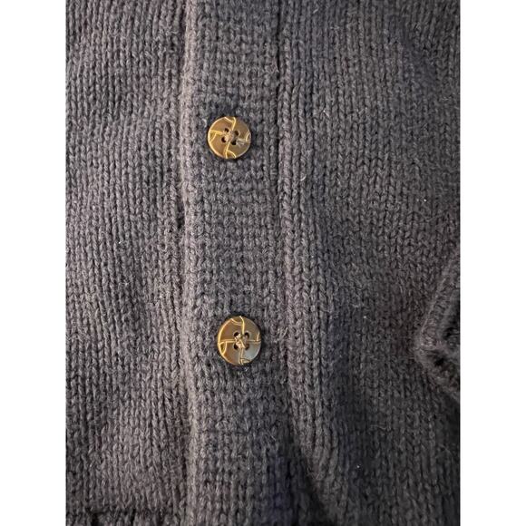 Janie and Jack Baby Cable Knit Shawl Cardigan Sz 12-18 Sweater 100% Cotton - Picture 4 of 7